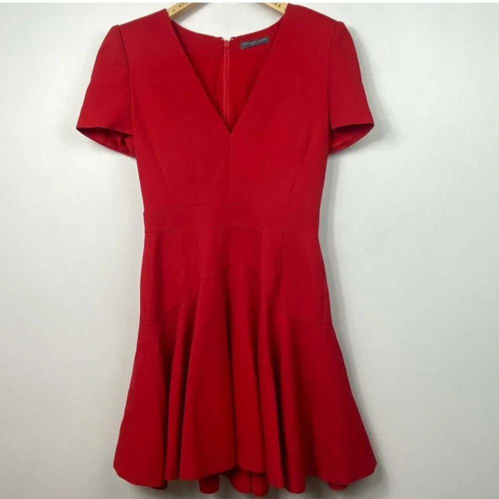 Alexander McQueen Wool Silk Fit Flare Dress 40 - Picture 7 of 8